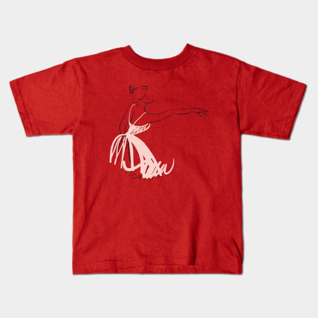 Ballerina Kids T-Shirt by Mako Design 